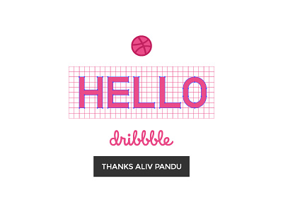 First Shot on dribbble dribbble free hello new player thanks throw