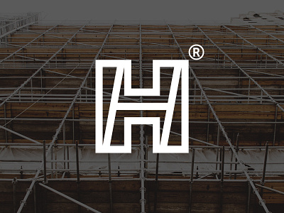 HH Monogram Logo architect hh line logo mark monogram simple symbol