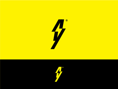 AY Mark ambigram ay black energy light lightning mark monogram storm symbol thunder yellow