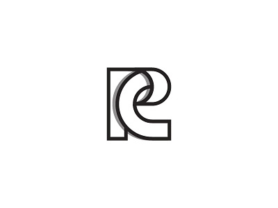 R / Re Monogram Logo ambigram branding identity monogram r re shadow simplicity