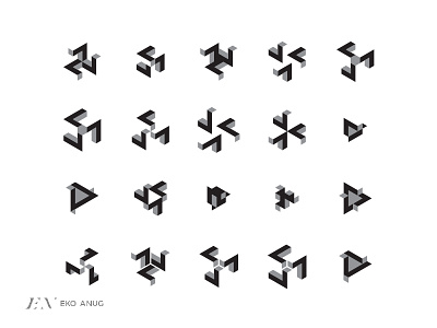 Mark Explorations 3d cube hexagon isometric minimalist simple triangle