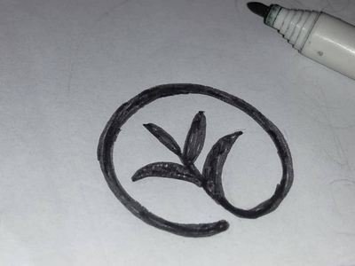 Leaf Sketch Logo Design