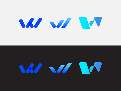 W Logo Collection Available for Sale bali blue brand branding gradient identity indonesia logo logo for sale mark modern monogram multiply symbol w web design yogyakarta