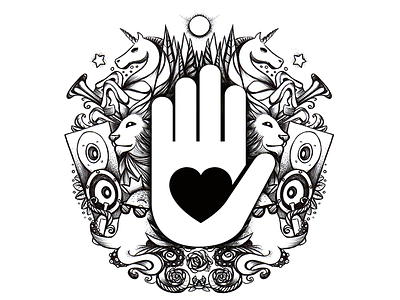 My Cause Branding branding corporate identity festival heart illustration lion logo my cause octopus sound unicorn