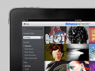 Behance: iPad Concept Design