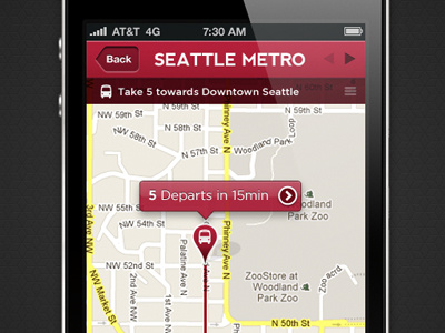 Seattle Metro: Concept Design app ios iphone metro transportation