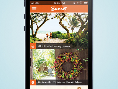Sunset Magazine - iPhone Concept