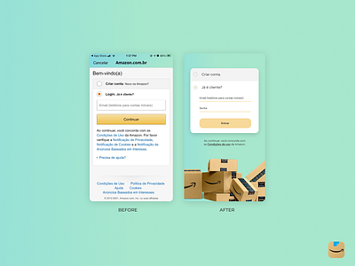 Amazon's Login Screen Redesigned amazon figma graphic design redesign ux