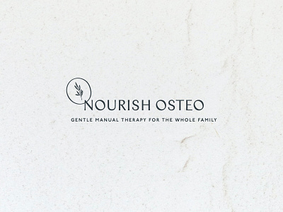 Final primary logo design for Nourish Osteo brand design branding clean design logo logo design minimal simple