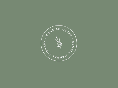 Submark design for Nourish Osteo brand design branding clean design logo logo design minimal simple submark