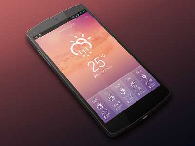 Android Weather Dribbble Sneak Peak