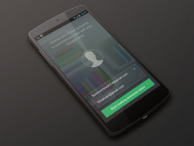 Notes Intro Accounts account android app google intro notes splash synchro ui user