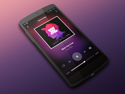 Tuneblast Player Redesign android app audio clean google minimal music player ui