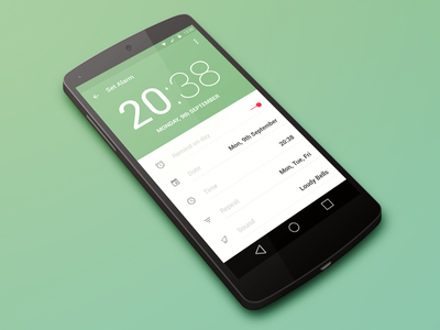 Menote - Set Alarm Material alarm android clock l material menote minimal