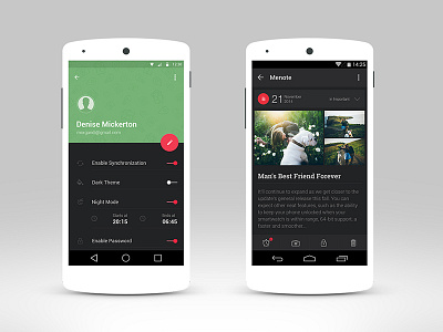 Menote Android Material android dark l material menote minimal note profile settings