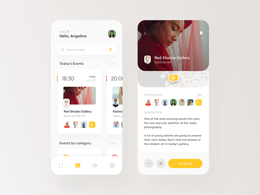 Event Manager App Exploration by Dmitriy Kharaberyush on Dribbble