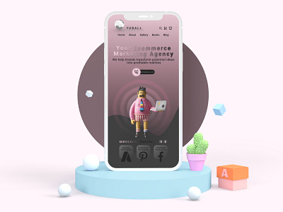 Website on mobile device 2021 design 2021 trend 3d figma figmadesign figure marketing agency marketing site mobile app mobile ui modern thanks ui uidesign uiux uiuxdesigner website website concept website design websites