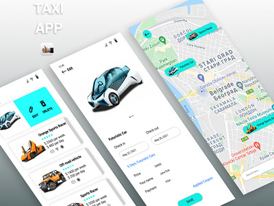 Taxi app 2021 design blue and white cars design figmadesign mobile mobile app mobile app design mobile design mobile ui modern design modernism taxi taxi app taxi booking app template the best tracking app uidesign uiuxdesigner