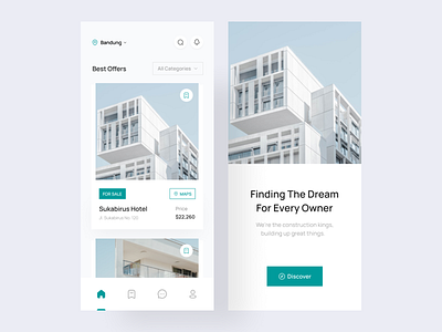 Real Estate App android apartment app architecture clean design home home rent housing ios minimal minimalist mobile product properties property real estate ui ui design ux