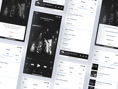 Vivo Music Player App Redesign album app apple music artist band clean dark mode design itunes light mode minimalist mobile music music app music player playlist song spotify ui ux