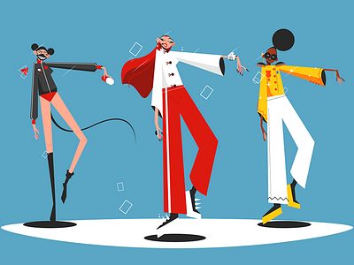 Music band performance band character flat group illustration kit8 multinational performance pop vector woman