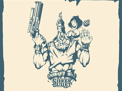 Silver bullet character comic elvis gun kit8 man weapon woman