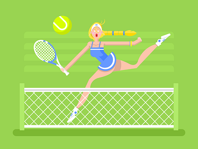 Woman tennis player character flat girl illustration kit8 player sport tennis vector woman