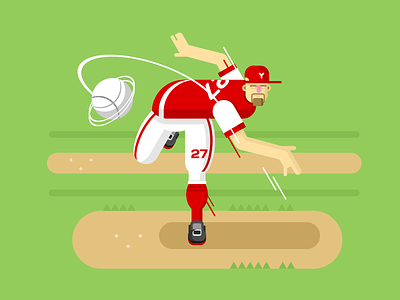 Baseball player ball baseball character flat illustration kit8 player vector