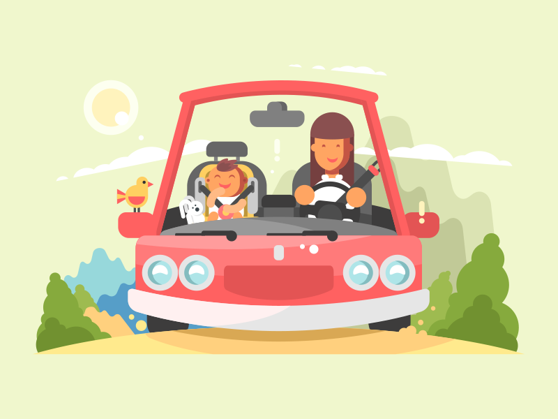 Car safe driving by Anton Fritsler (kit8) for Kit8 on Dribbble