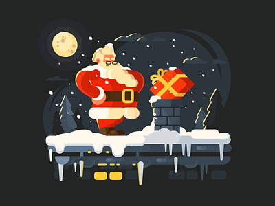 Santa on roof