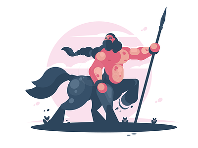 Centaur ancient centaur character flat illustration kit8 man myth mythology vector warrior