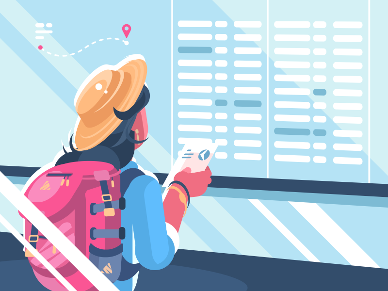 Girl Watch Schedule Of Flights By Anton Fritsler For Kit On Dribbble