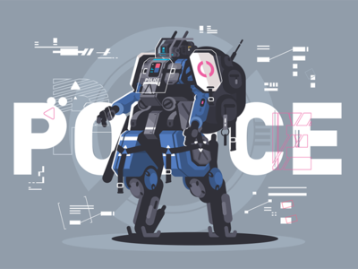 Police drone robot
