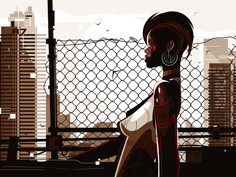 African american woman kit8 flat vector illustration character woman american african pretty