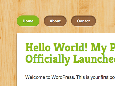 Personal blog Nav blog green navigation wood