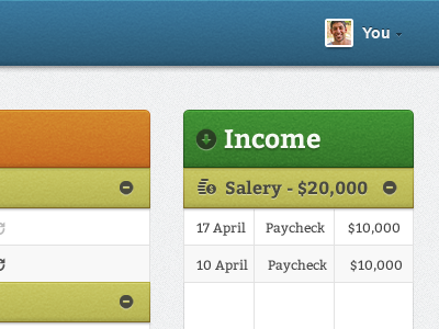 Income finance money texture web app