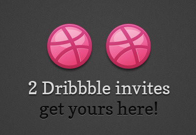 2 Dribbble Invites dribbble invite pink