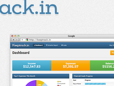 Keeptrack.in coming soon page dashboard form newsletter soon splash web app