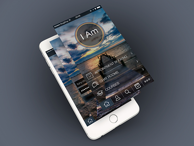 Self help iOS app app consumer consumer app home screen ios iphone mockup preview ui design ux design