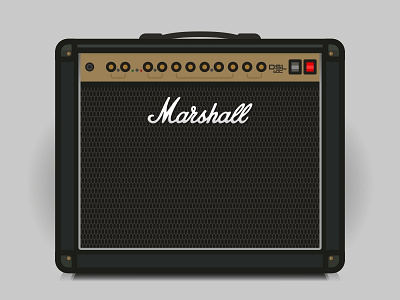 Marshall amp flat icon illustration marshall music stroke vector