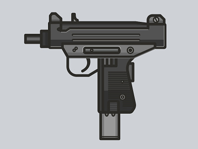 Thug Life compton flat gun icon illustration stroke thug vector weapon
