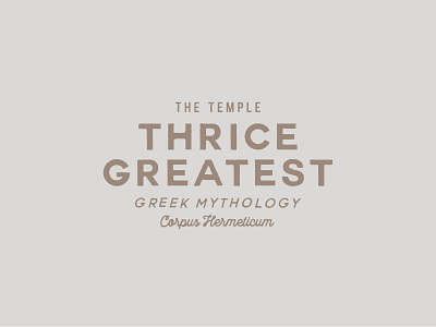 Hermes Trismegistus branding coin font greek identity logo script signpainting type typography