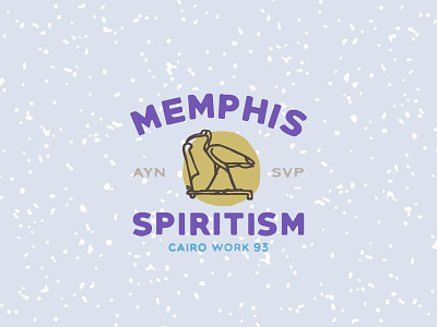 «Cairo Working» bird egypt font logo memphis occult retro signpainting type typography vector vintage