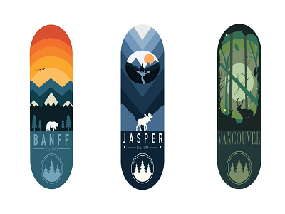 Canada Park Skateboard Designs design illustration minimal skateboard