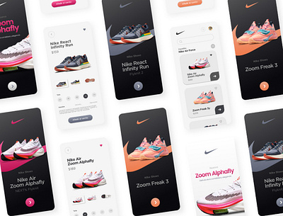 Nike app branding design graphic design ui ux