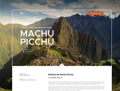 Machu Picchu - UI Design app branding design graphic design ui ux