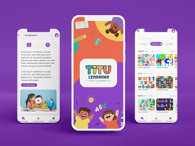 Kid's E-Learning Mobile Application app branding design mobile app design ui ux