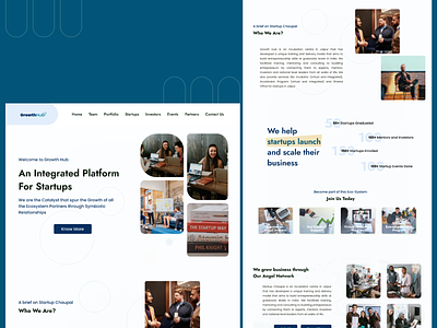 Startup Accelerator Landing Page branding design figma landing page startup ui ux web design website website design
