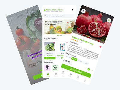 Grocery Store Mobile App app design ecommerce grocery landing page mobile app online grocery ui ux