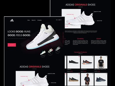 Shoe Store Ecommerce Landing Page branding design ecommerce landing page online shoes store shopping store ui ux